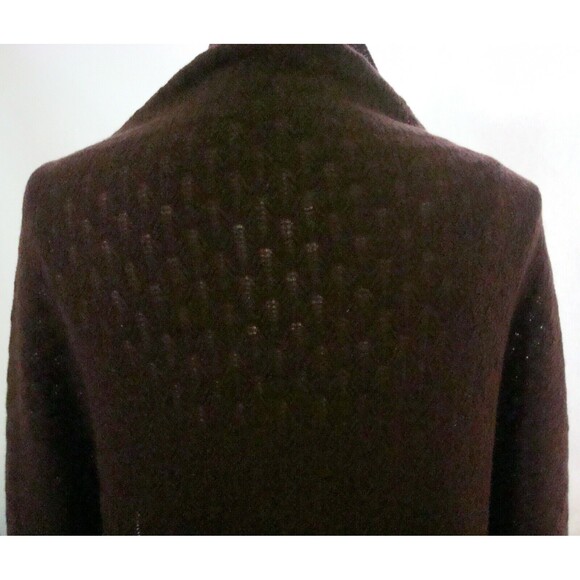 NWT New Womens 1X 2X Cocoon Plus 100% Cashmere Open Cardigan Sweater Dark Red - Picture 4 of 6